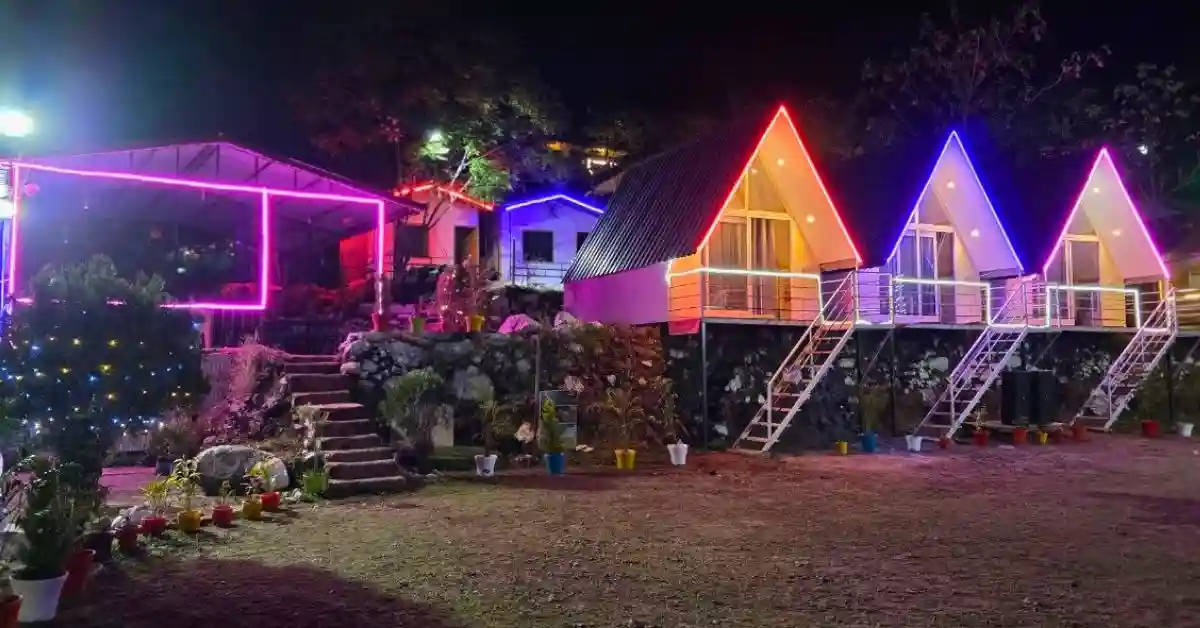 Valencia River Resort full view at night
